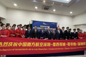 Ruta China Southern Airlines Shenzhen-CDMX Ceremonia