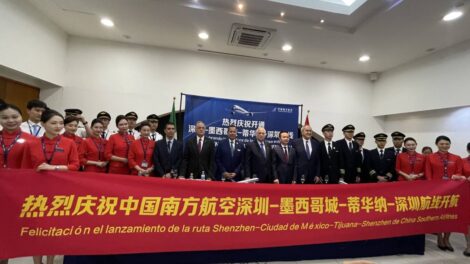 Ruta China Southern Airlines Shenzhen-CDMX Ceremonia