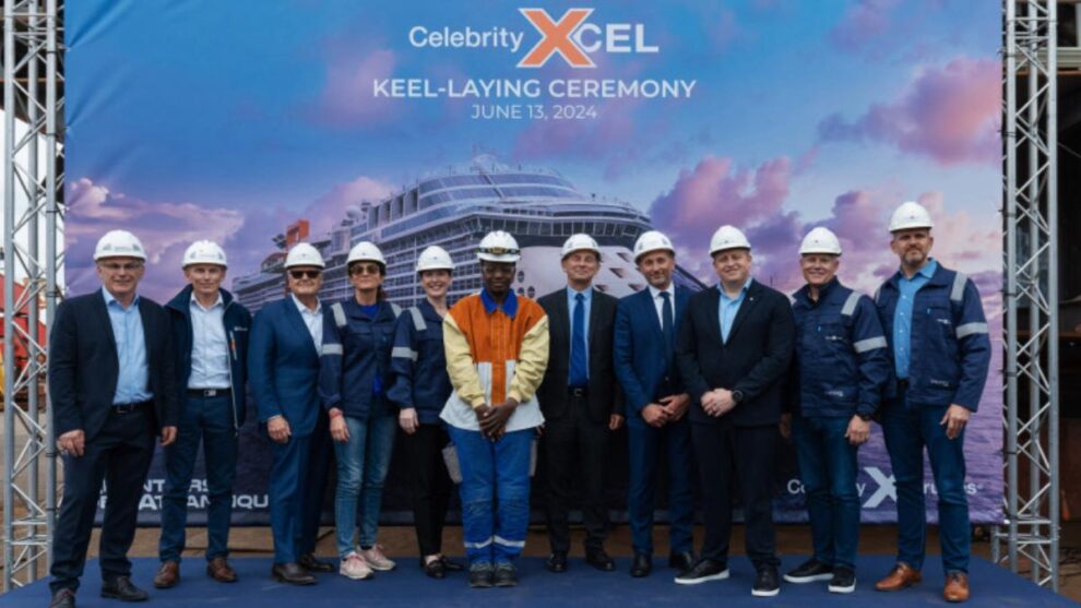 Celebrity Xcel colocación quilla