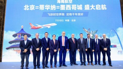 Hainan Airlines anuncio ruta Beijing CDMX