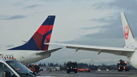 Delta Air Lines y Japan Airlnes choque