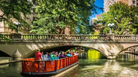 San Antonio River Walk Red Barge