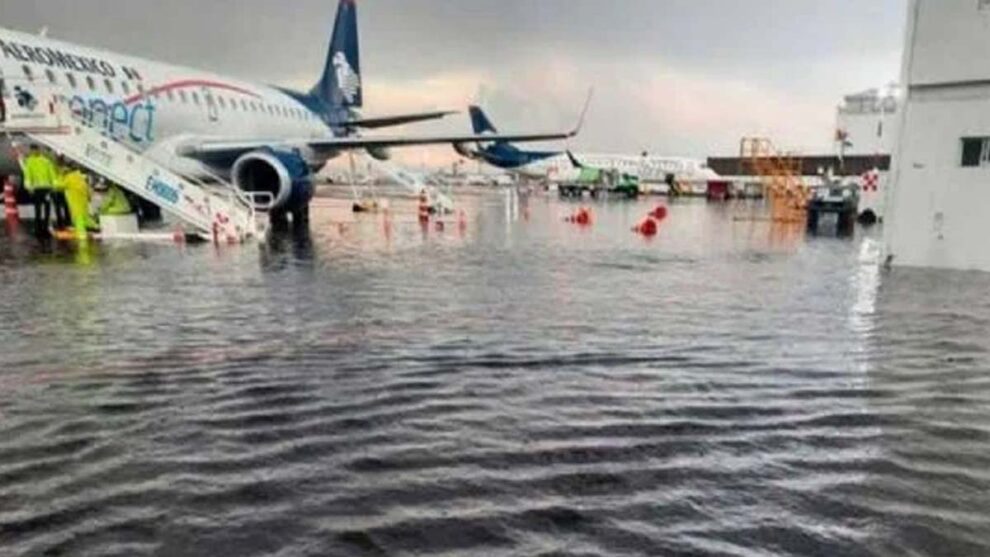 AICM afectaciones por luvias