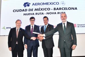 Aeroméxico ruta México-Barcelona anuncio