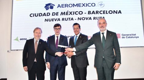 Aeroméxico ruta México-Barcelona anuncio