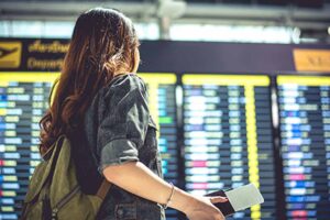 wttc pasajera en aeropuerto